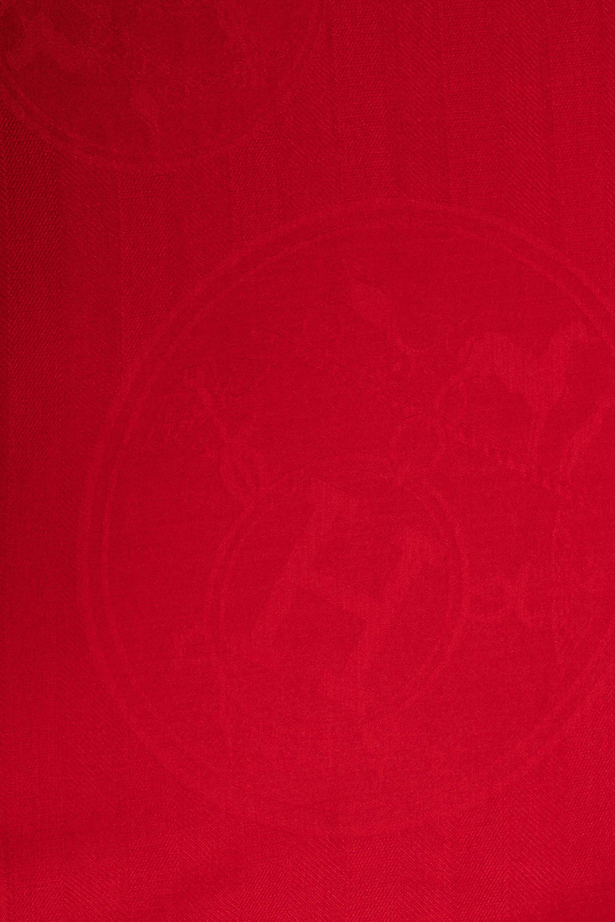 Hermès Red Cashmere Scarf