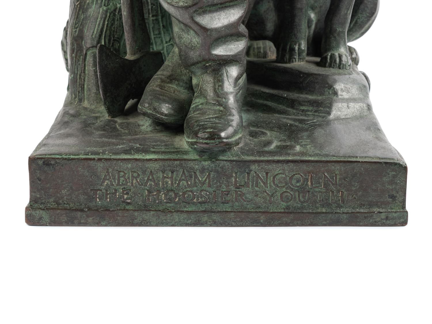 MANSHIP, Paul (1885-1966). Abraham Lincoln, The Hoosier Youth. Florence: The Bruno Bearzi Foundry, ca. 1930s.