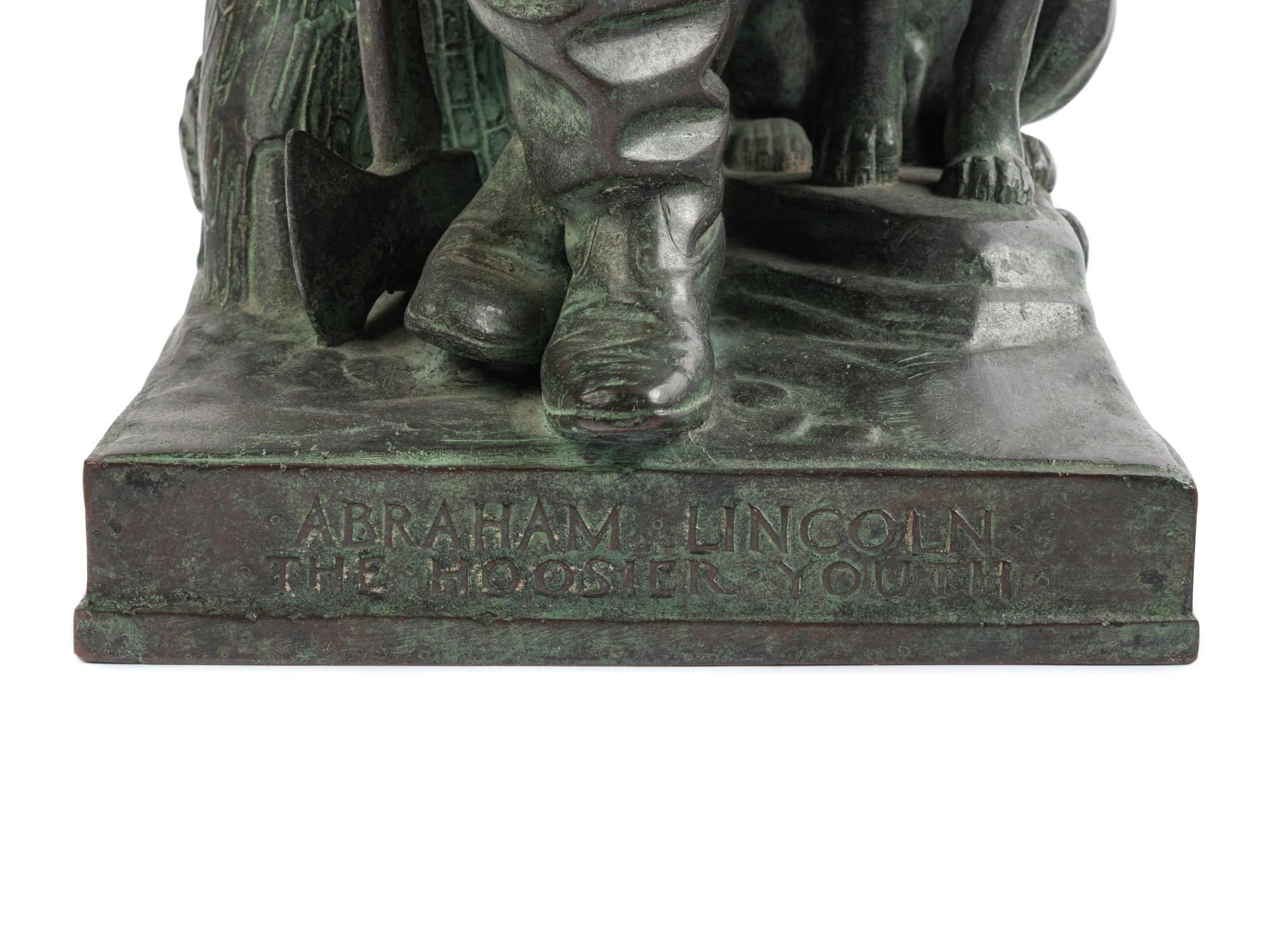 MANSHIP, Paul (1885-1966). Abraham Lincoln, The Hoosier Youth. Florence: The Bruno Bearzi Foundry, ca. 1930s.