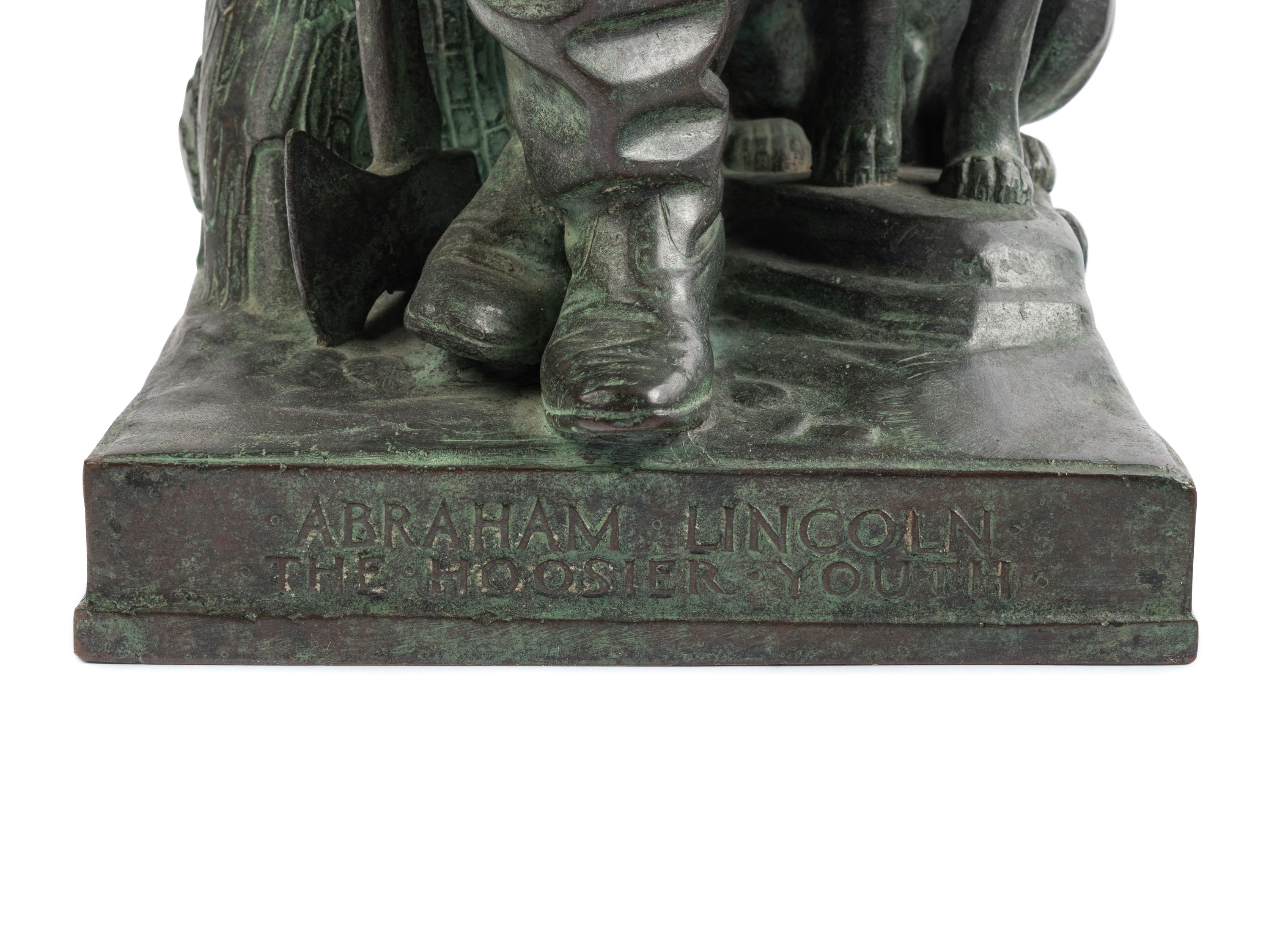 MANSHIP, Paul (1885-1966). Abraham Lincoln, The Hoosier Youth. Florence: The Bruno Bearzi Foundry, ca. 1930s.