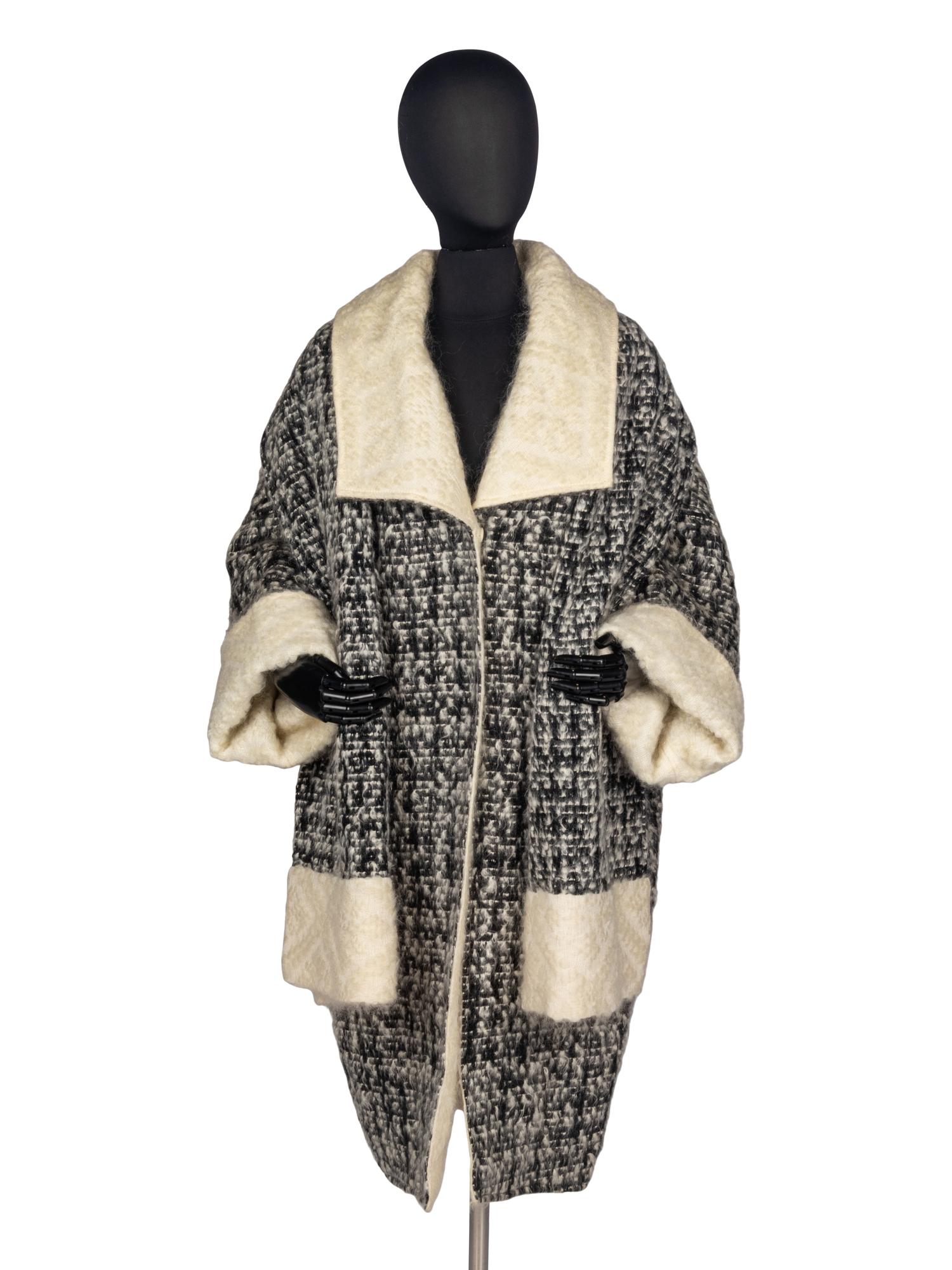 Christian Dior Tweed Coat & Scarf