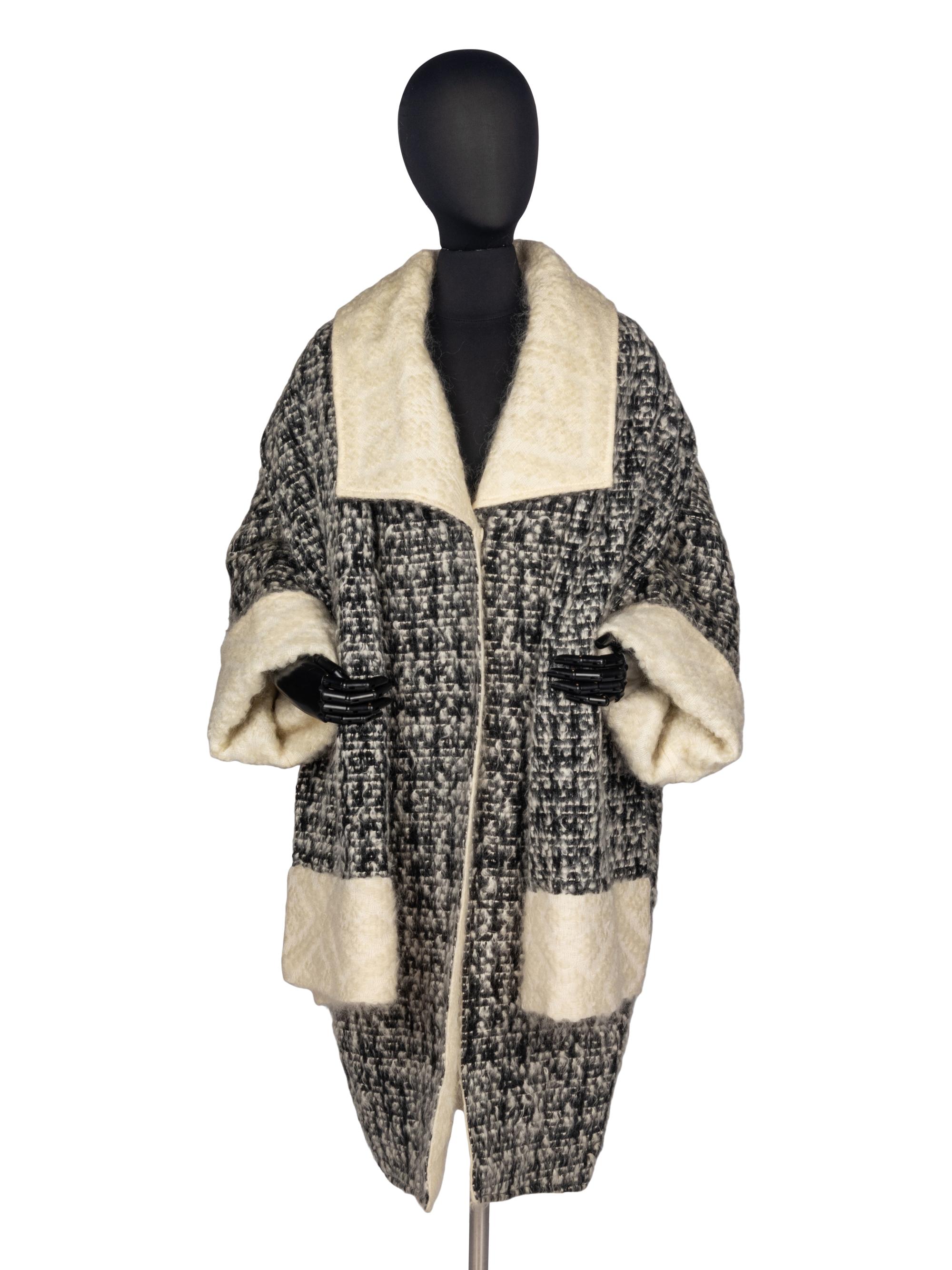 Christian Dior Tweed Coat & Scarf