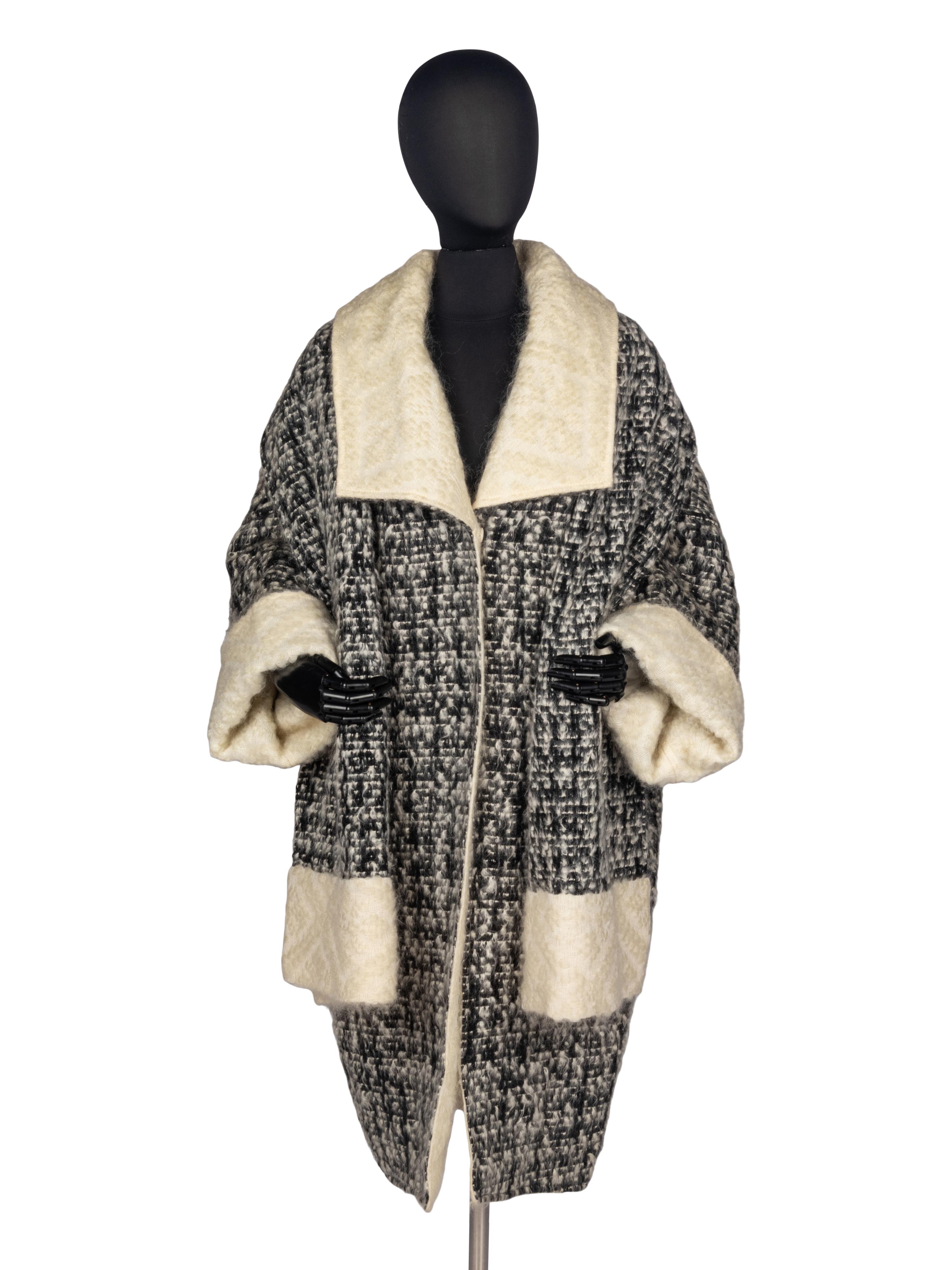 Christian Dior Tweed Coat & Scarf
