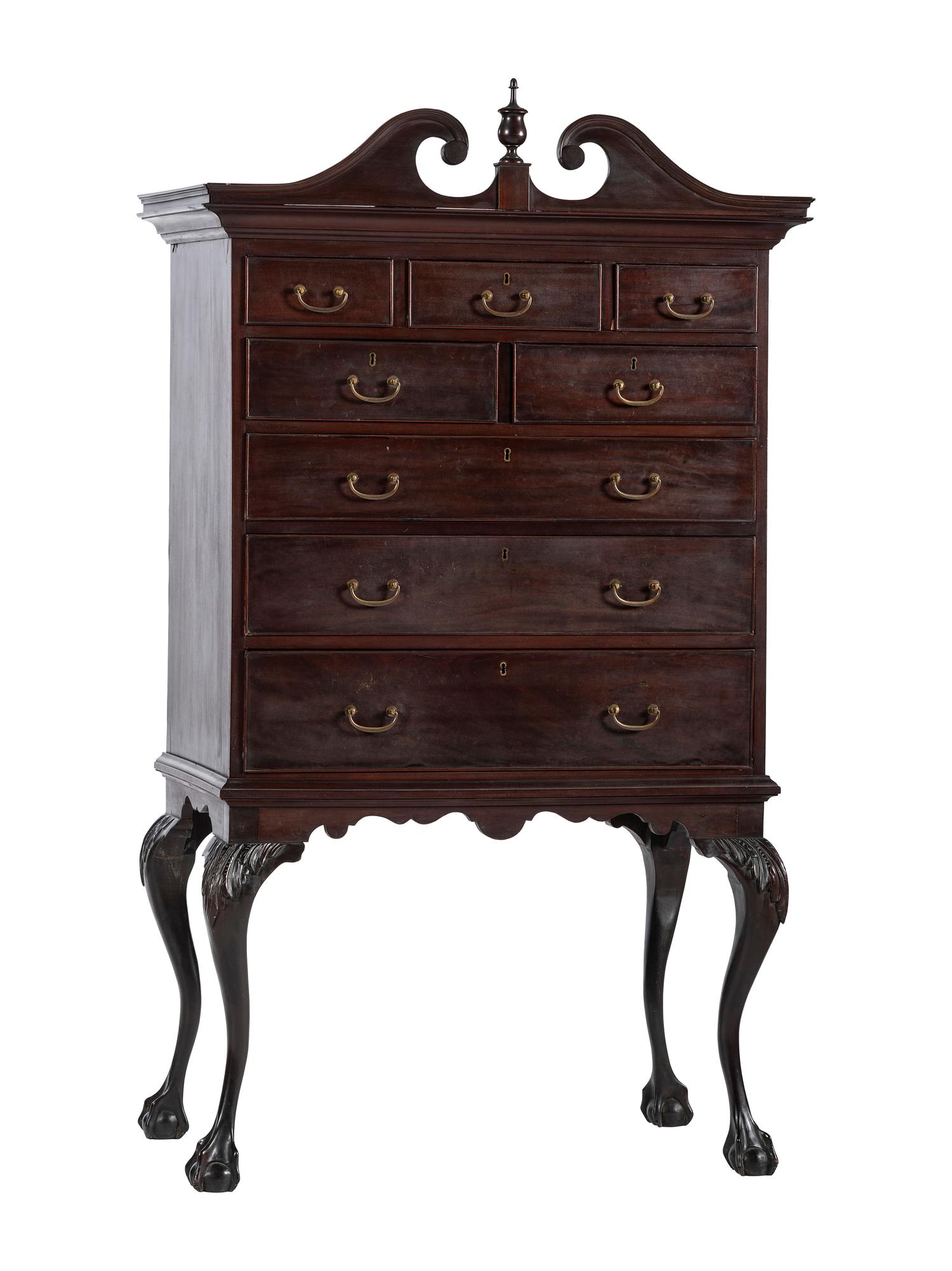 A Chippendale Style Mahogany High Chest
