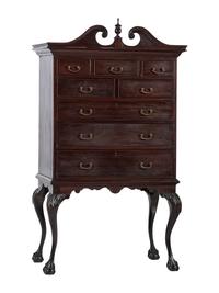 A Chippendale Style Mahogany High Chest