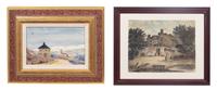 four watercolors, ,