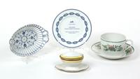 Four Pieces of Miscellaneous Continental Porcelain Diameter of largest 7 inches. — 20TH CENTURY