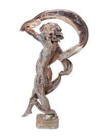A Cast Lead Fountain Statue