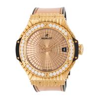 HUBLOT, 'BIG BANG CAVIAR' 18K ROSE GOLD AND DIAMOND DATE WATCH, BOX