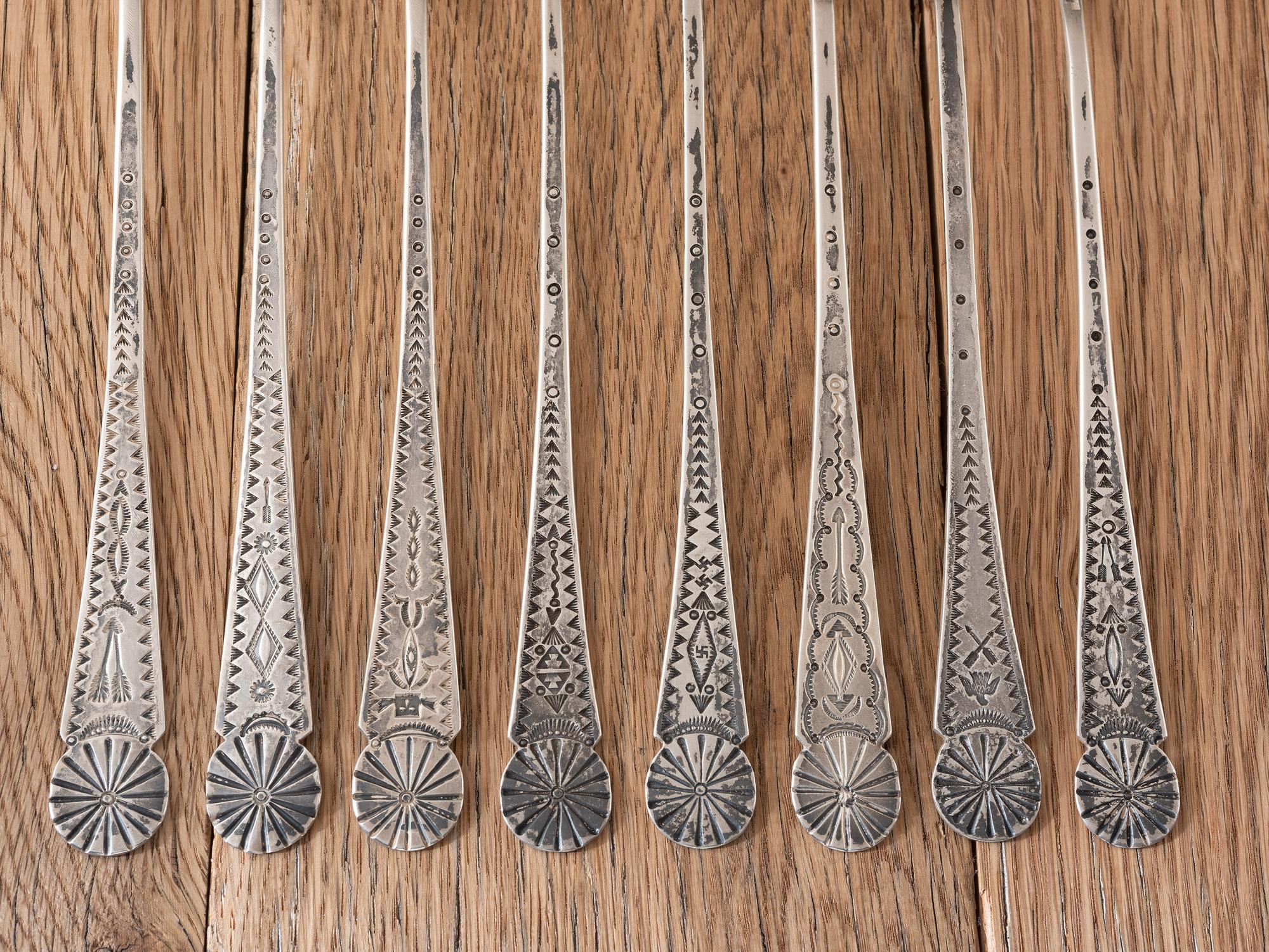 Heavily Stamped Iced Tea Spoons
