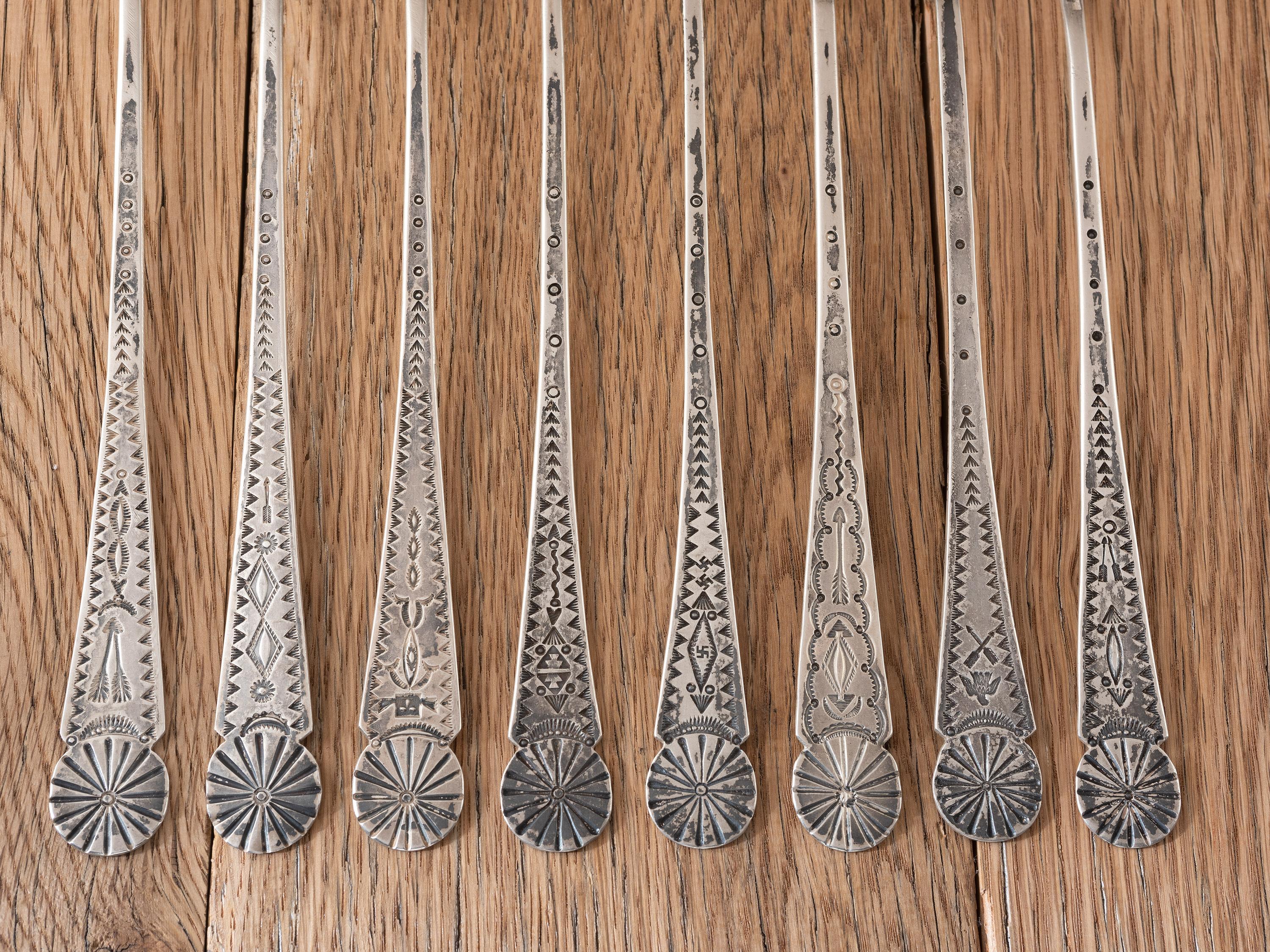 Heavily Stamped Iced Tea Spoons