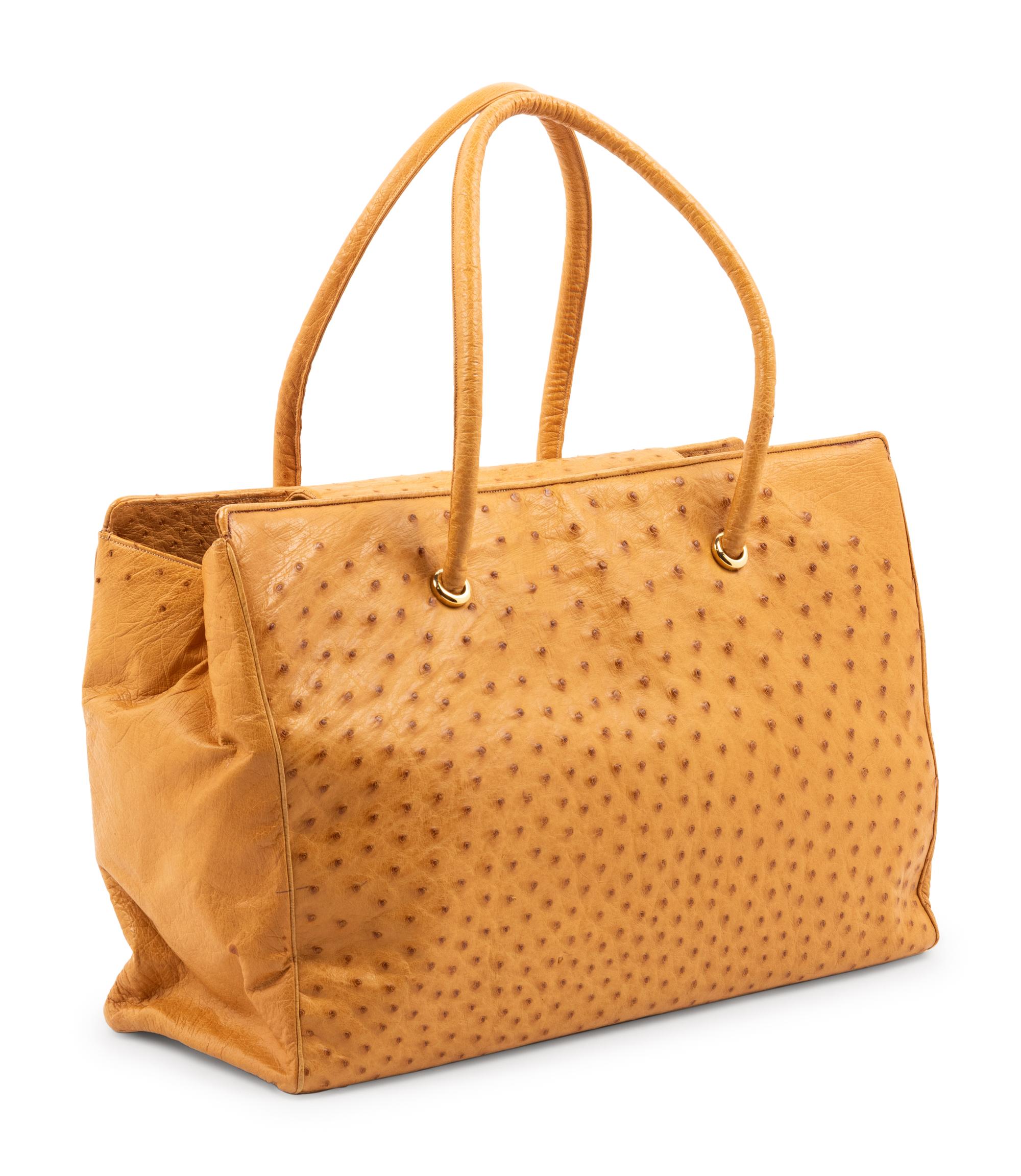 Judith Leiber Ostrich Tote Bag