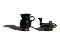Two Campanian Black-Glazed Vessels