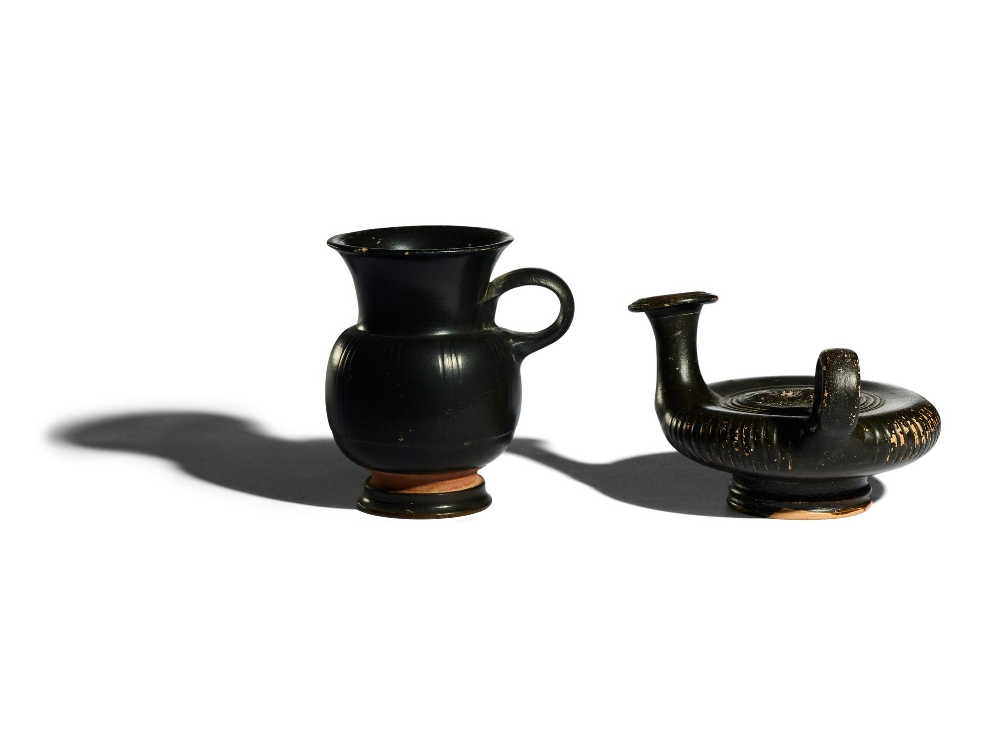 Two Campanian Black-Glazed Vessels