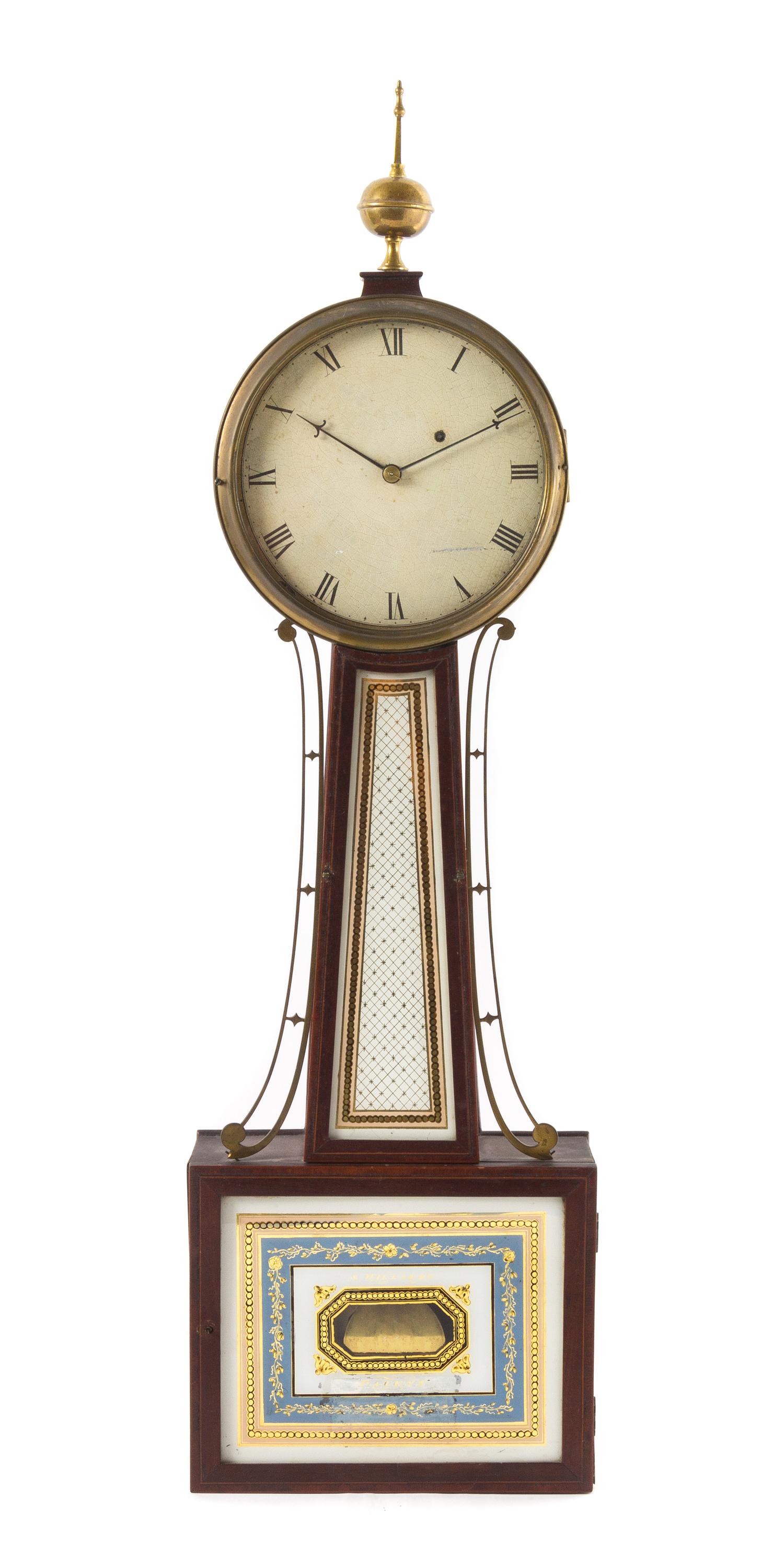 A Federal Mahogany Banjo Clock Height 34 1/8 inches. — SIMON WILLARD, ROXBURY, MASSACHUSETTS, CIRCA 1805
