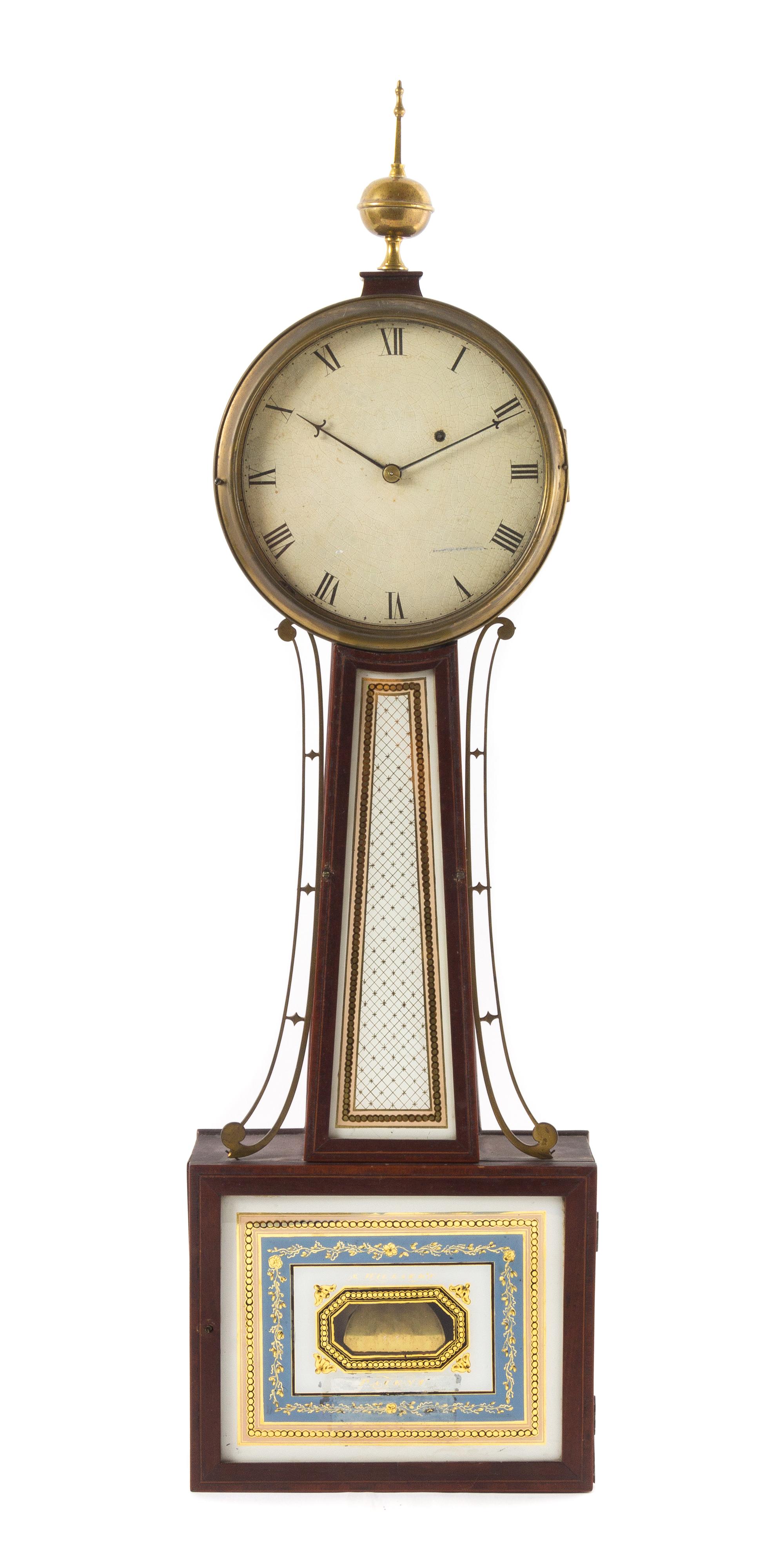 A Federal Mahogany Banjo Clock Height 34 1/8 inches. — SIMON WILLARD, ROXBURY, MASSACHUSETTS, CIRCA 1805