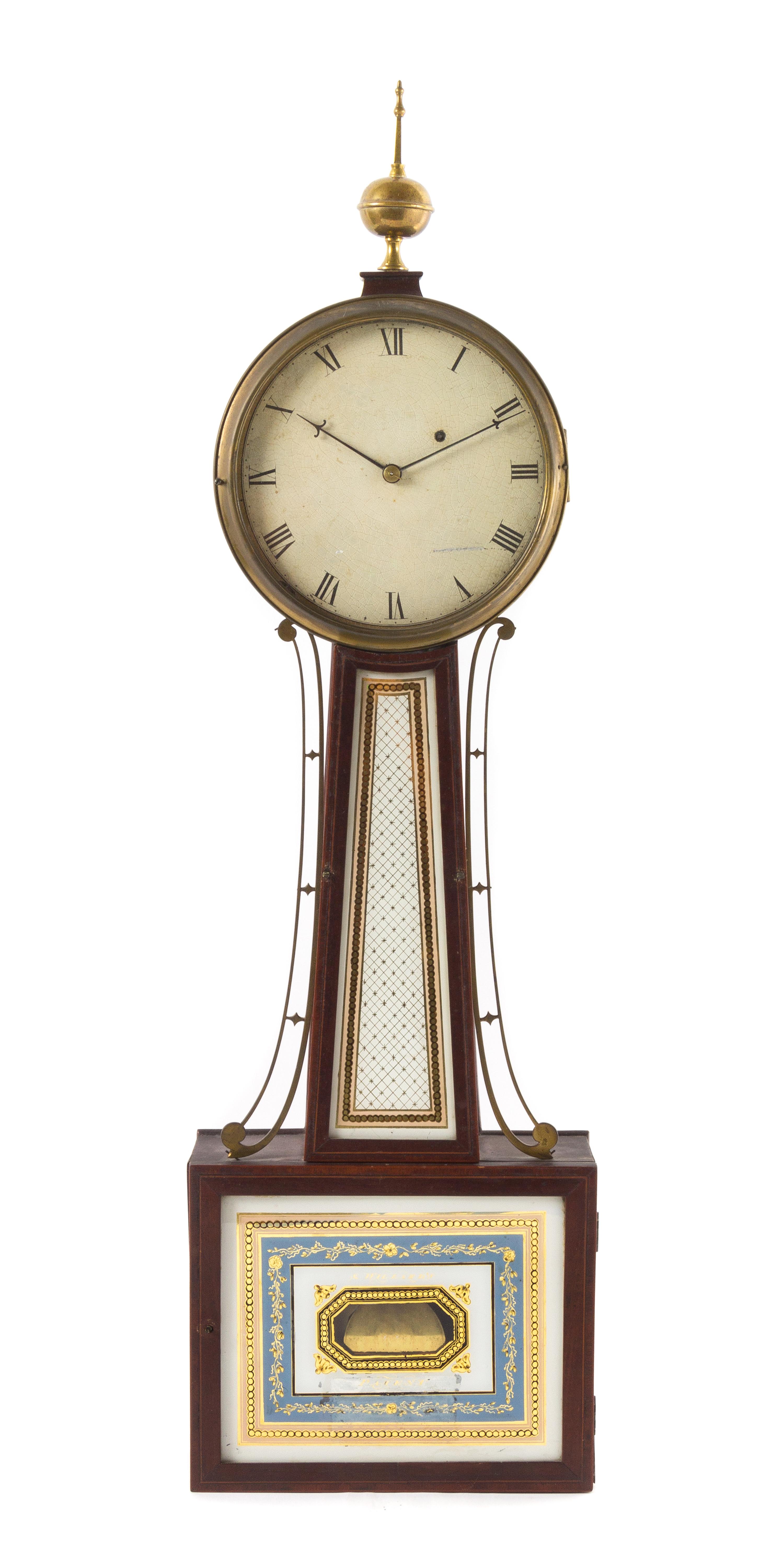 A Federal Mahogany Banjo Clock Height 34 1/8 inches. — SIMON WILLARD, ROXBURY, MASSACHUSETTS, CIRCA 1805