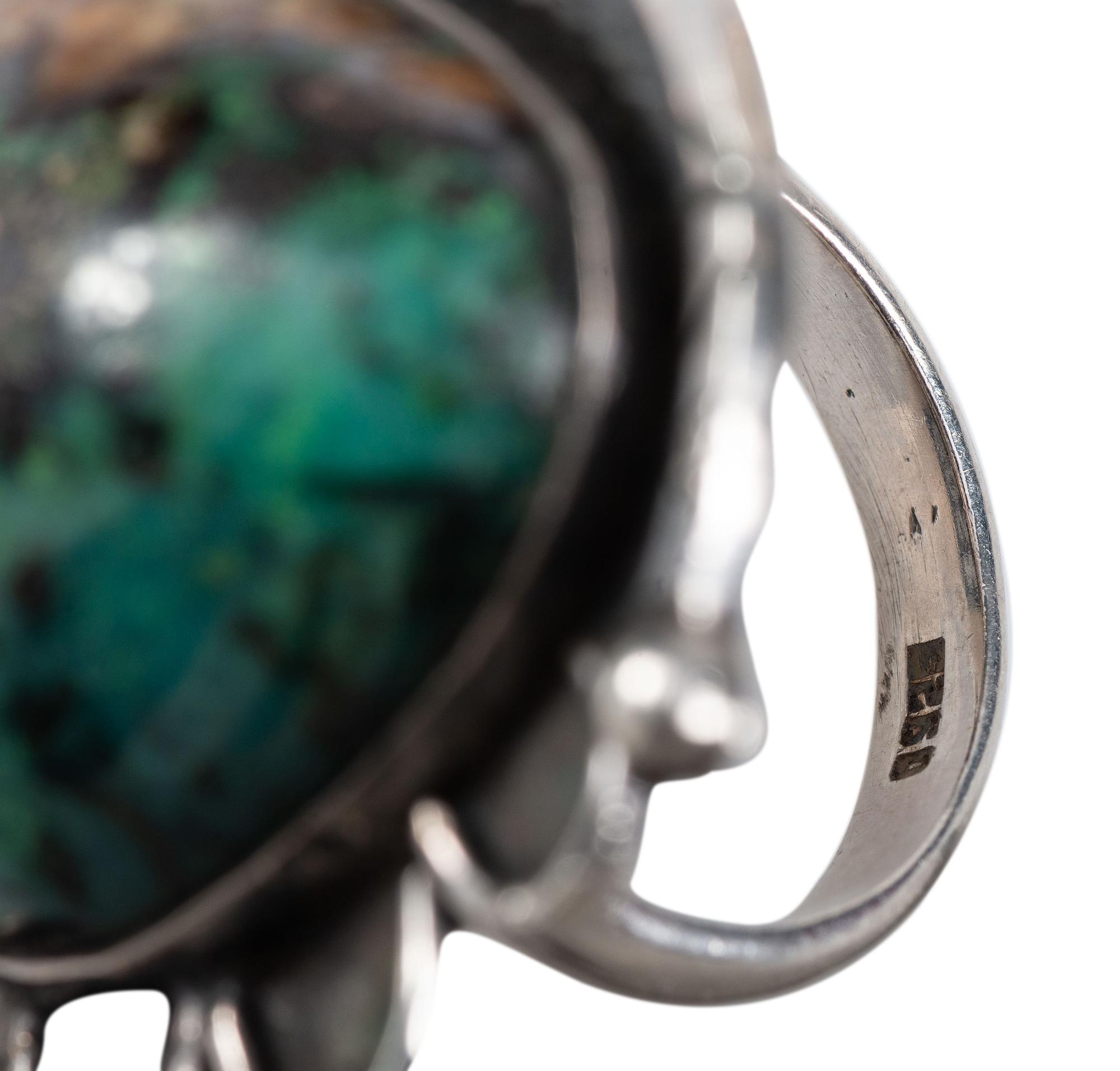 Navajo and Zuni Silver Rings with Inlay