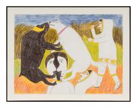 untitled, Hunters, Dog, and Muskox