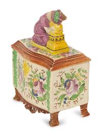 A Staffordshire Pearlware Box and Cover