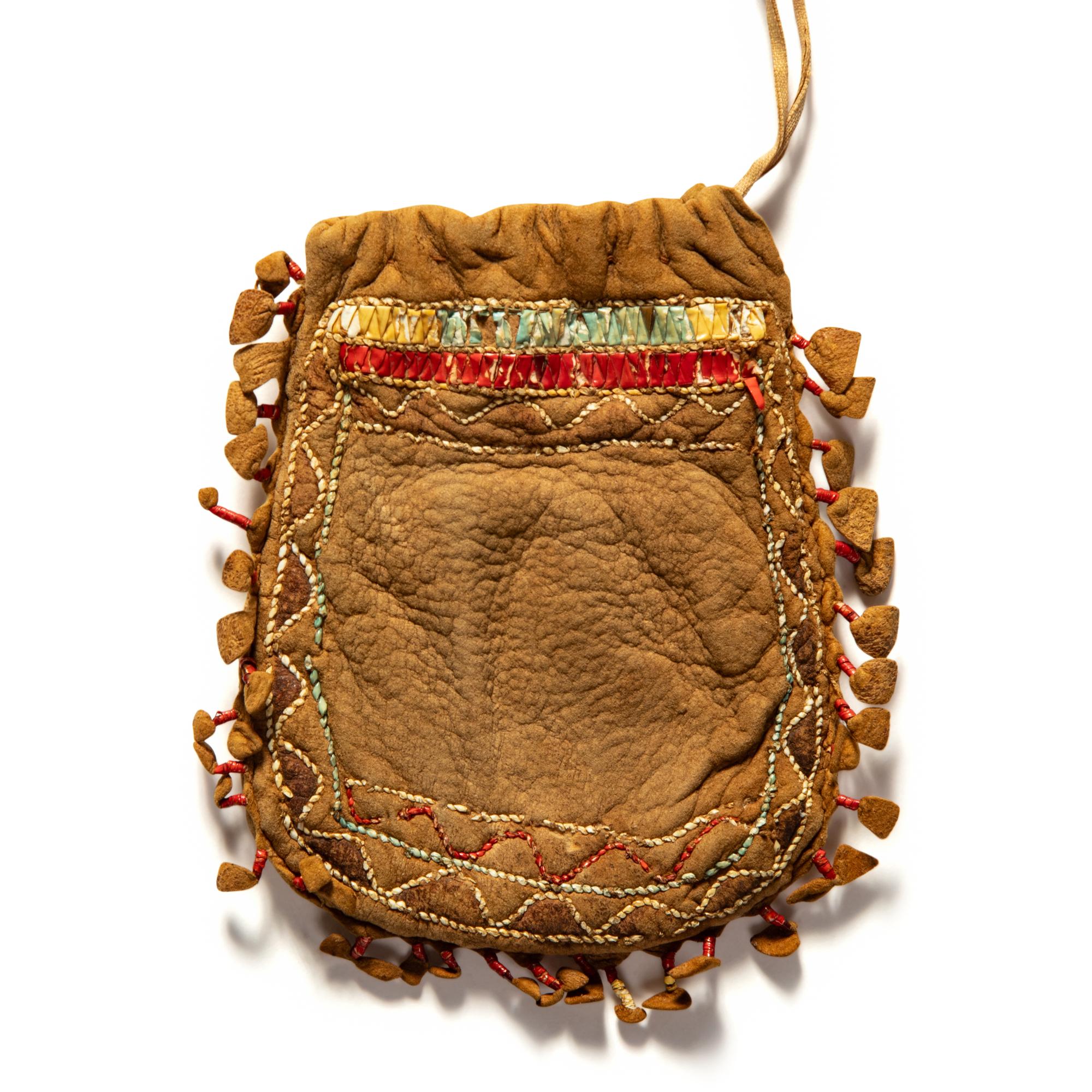 Great Lakes Quilled Drawstring Pouch