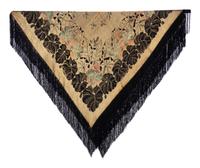 Woven Metallic Thread Shawl, 1910-30s