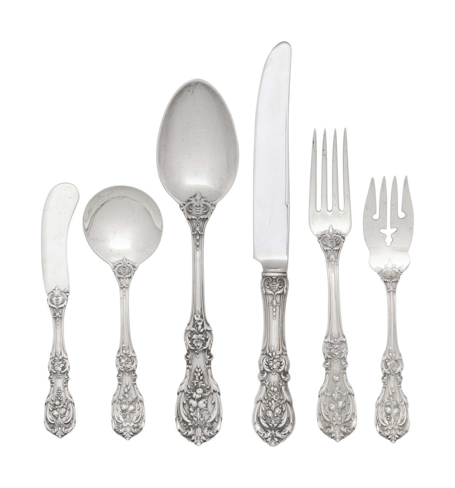 A Reed and Barton Francis I Silver Flatware Service