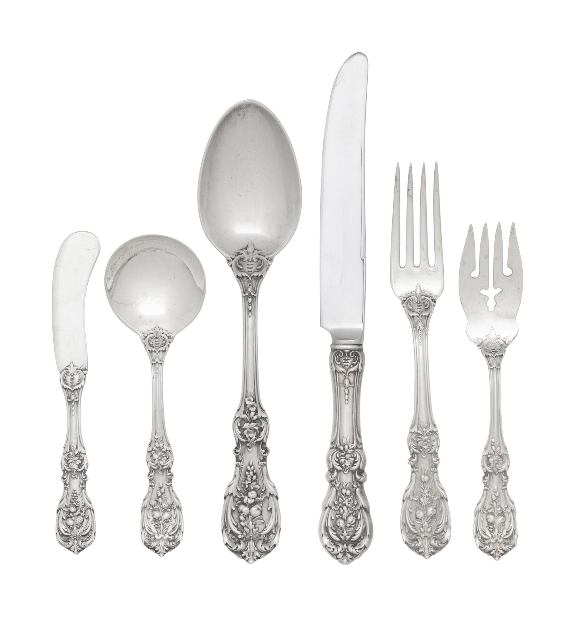 A Reed and Barton Francis I Silver Flatware Service