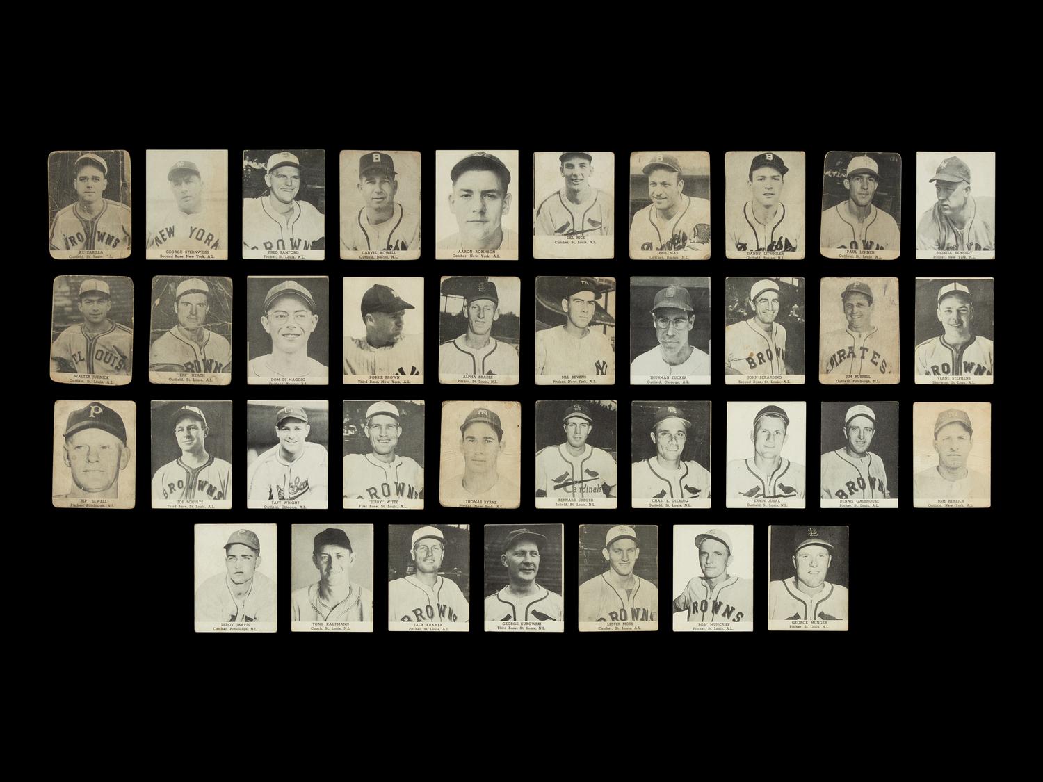 A Collection of Over 35 1947 Tip Top Bread Baseball Cards