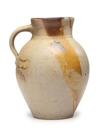 A Slip-Glazed Stoneware Pitcher