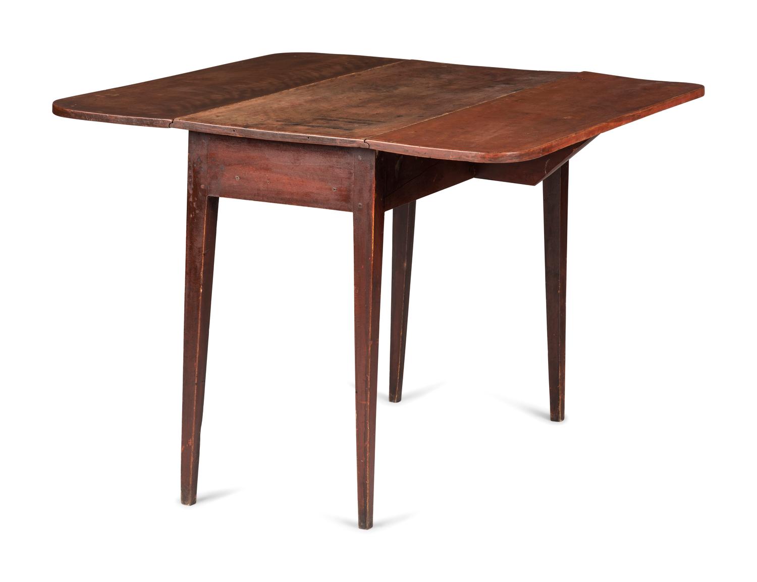 A Federal Red-Stained Maple and Cherrywood Drop Leaf Table