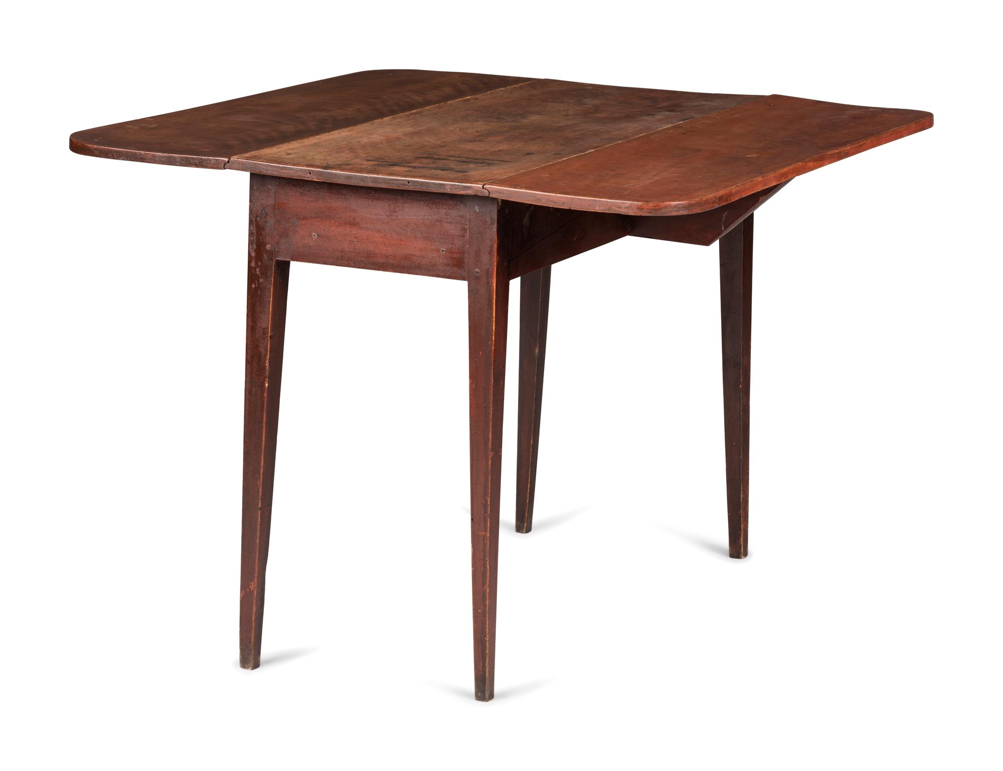 A Federal Red-Stained Maple and Cherrywood Drop Leaf Table