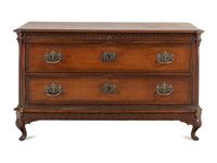 A Dutch Carved Oak Two Drawer Chest
