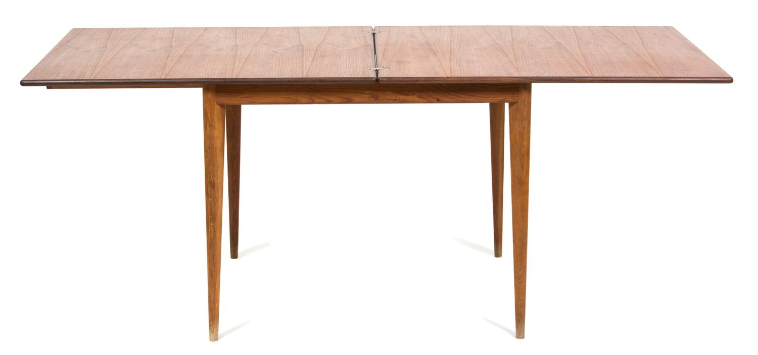 Yngve Ekstrom (Swedish, 1913-1988), DUX, 1950s, folding dining table, with double brass hinges