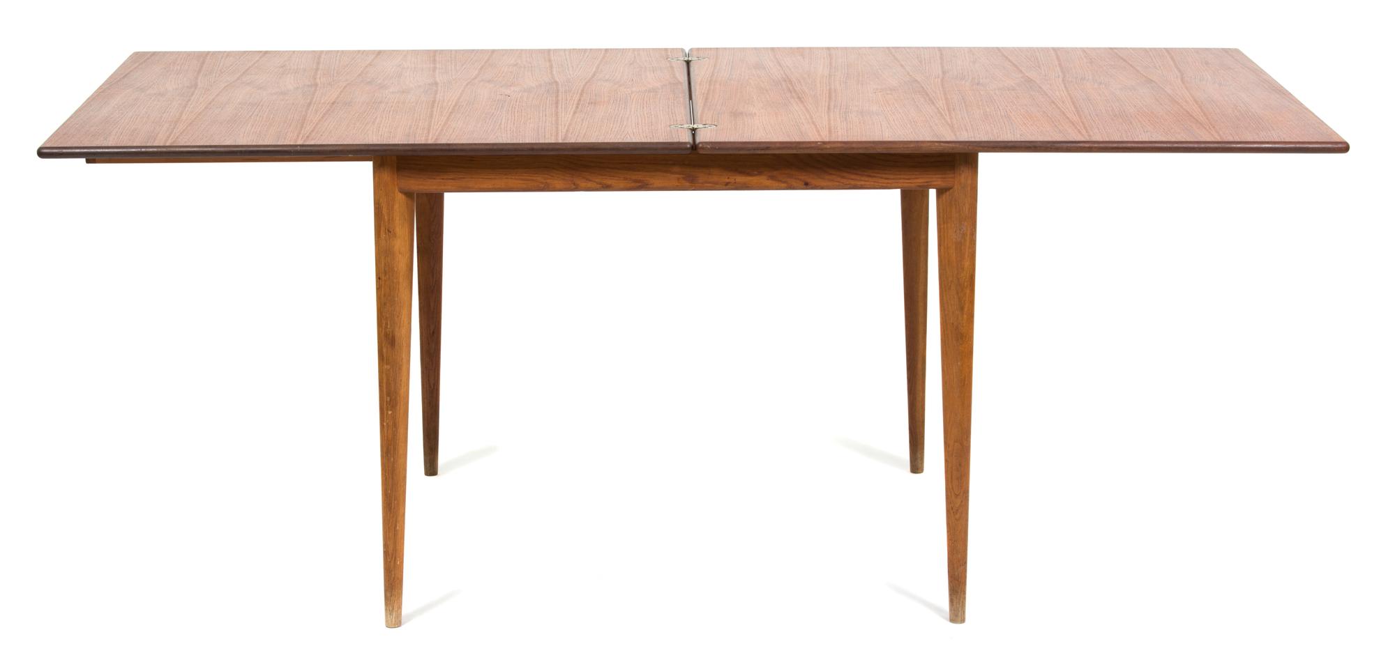 Yngve Ekstrom (Swedish, 1913-1988), DUX, 1950s, folding dining table, with double brass hinges