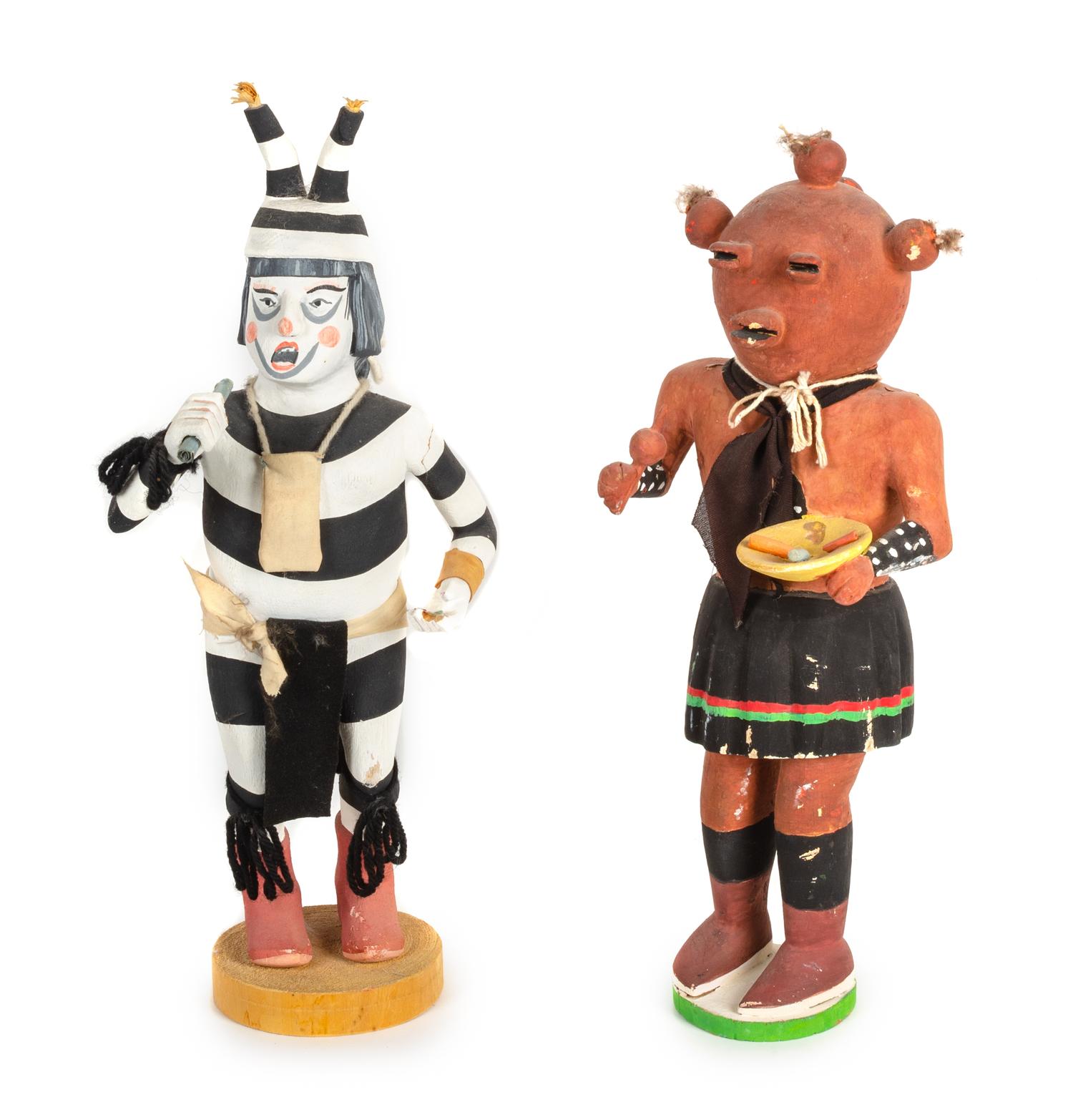 Two Contemporary Kachina Dolls Height of largest 16 1/2 inches