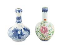 Two Chinese Porcelain Bottle Vases