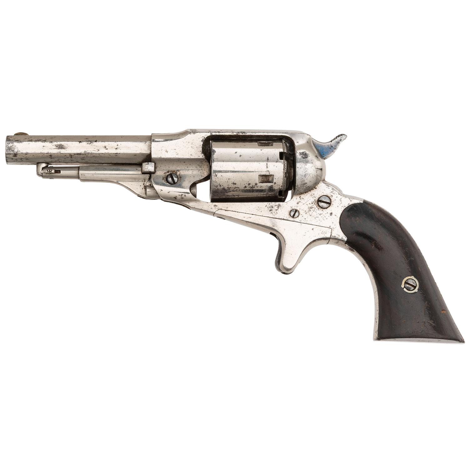 Remington New Model Pocket Factory Converted Nickel Revolver
