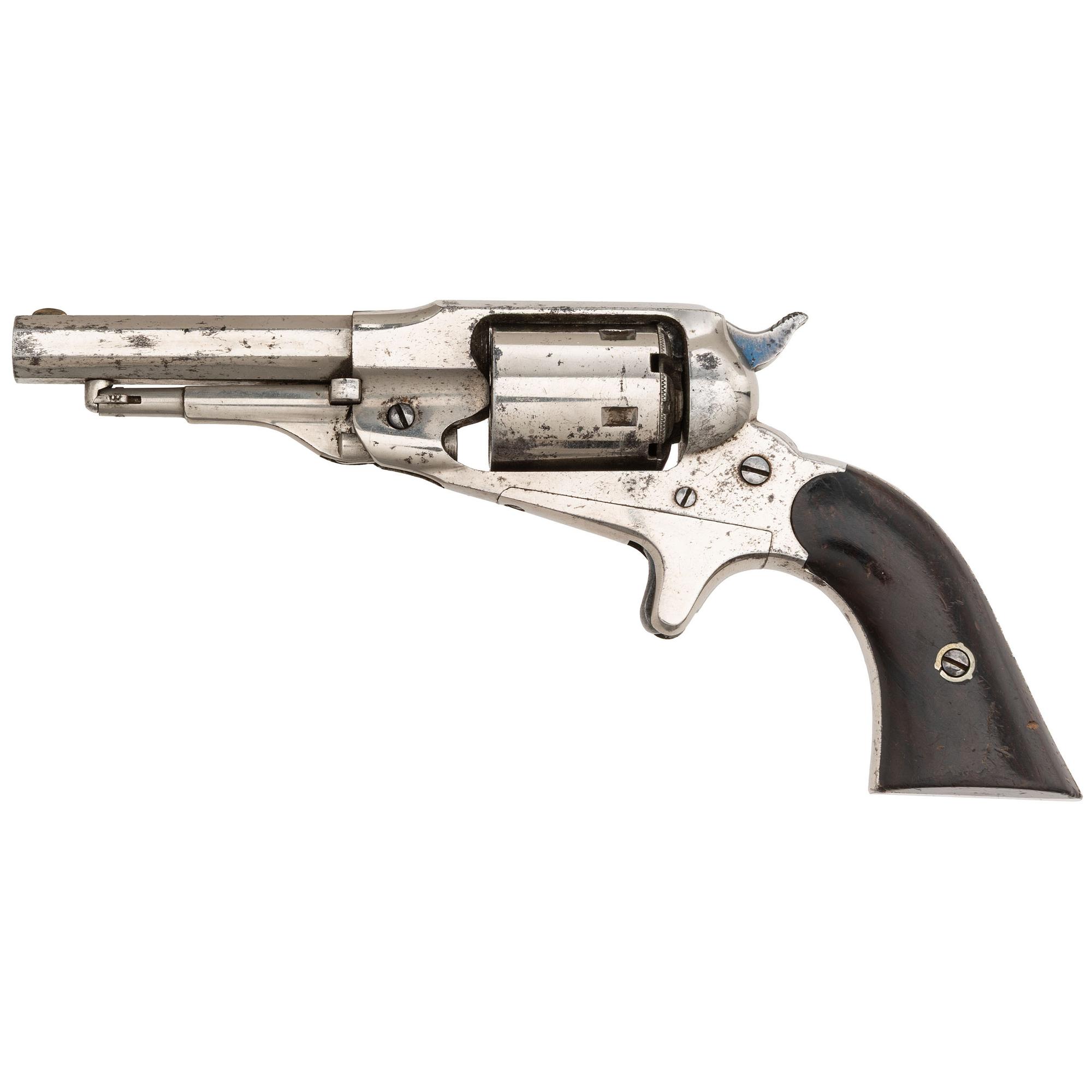 Remington New Model Pocket Factory Converted Nickel Revolver