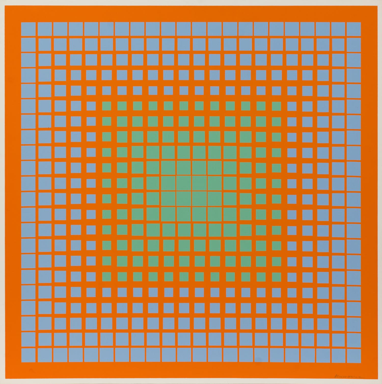 Richard Anuszkiewicz, (American, b. 1930), Richard Anuszkiewicz: 1965 6 Seritypien