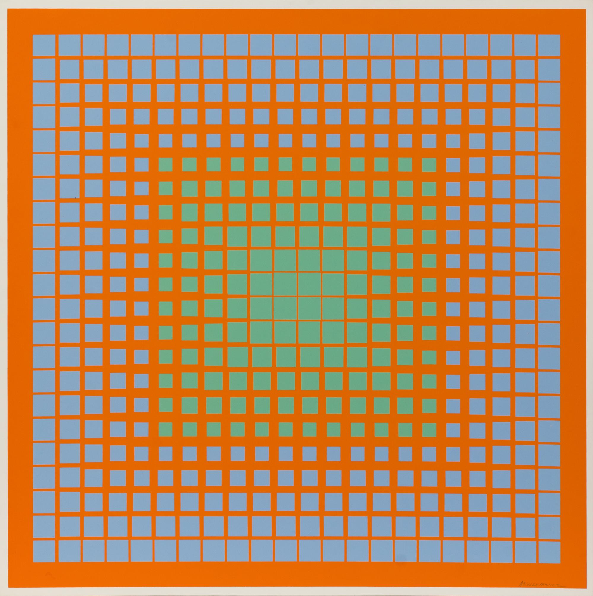 Richard Anuszkiewicz, (American, b. 1930), Richard Anuszkiewicz: 1965 6 Seritypien