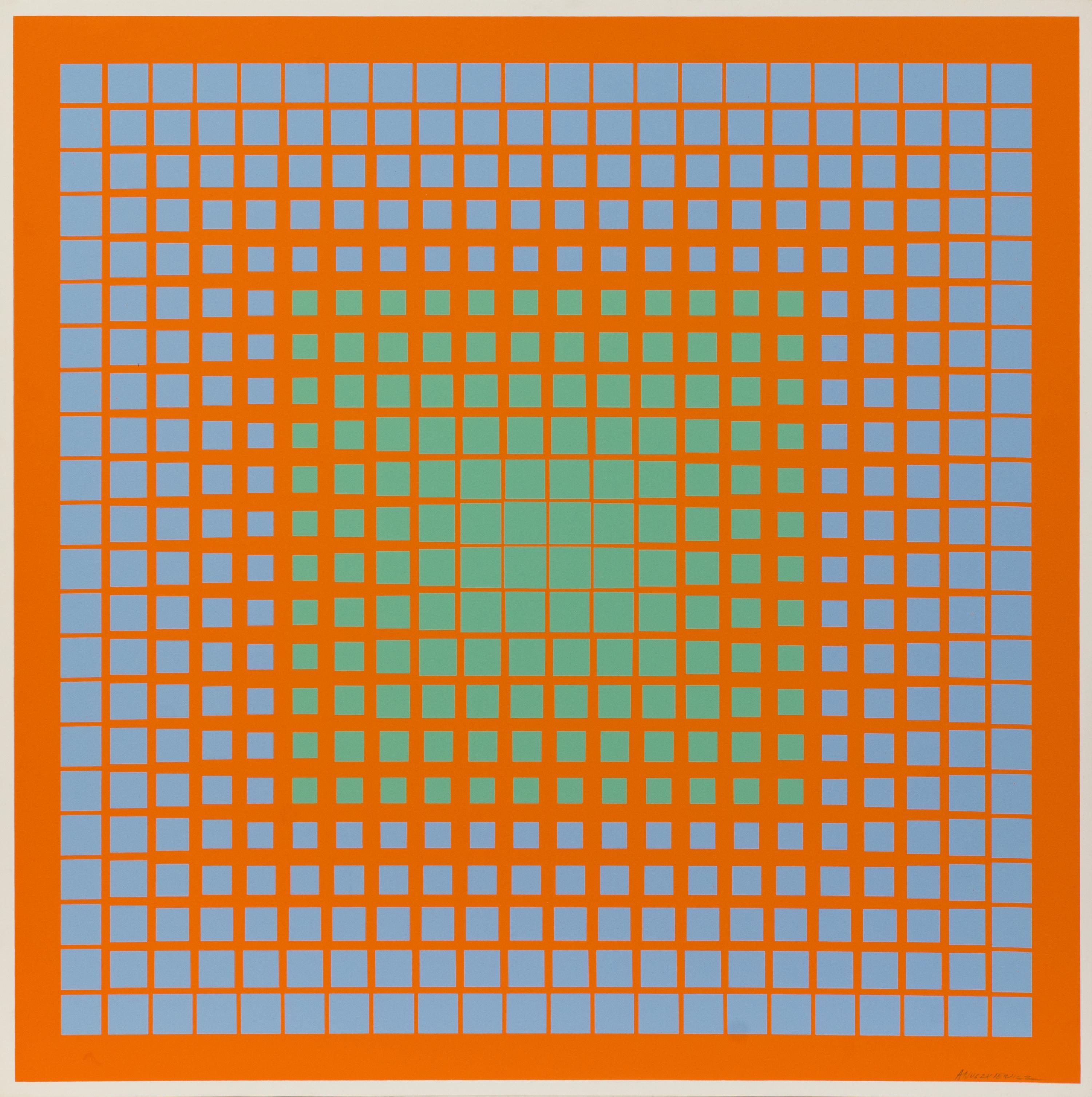 Richard Anuszkiewicz, (American, b. 1930), Richard Anuszkiewicz: 1965 6 Seritypien
