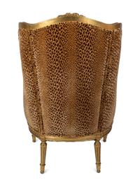 A Louis XVI Style Giltwood Bergère