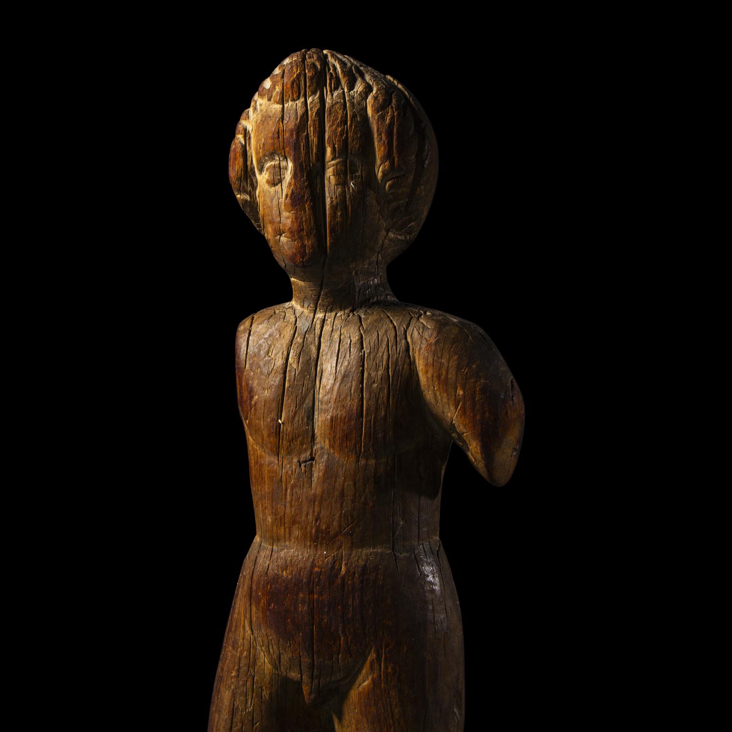 A Santo Niño Wood Figure