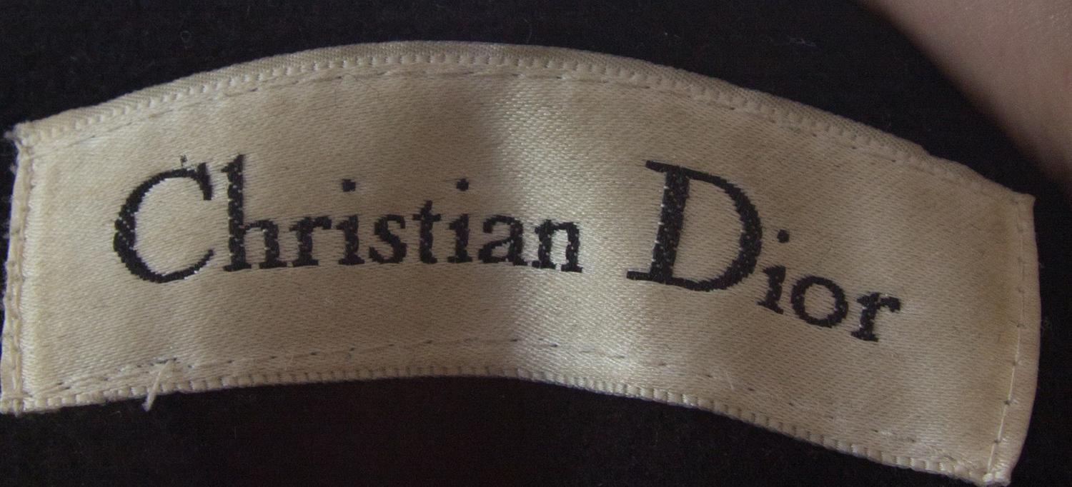 A Christian Dior Black Cashmere Car Coat,