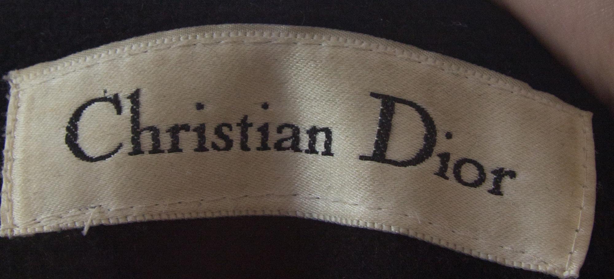 A Christian Dior Black Cashmere Car Coat,