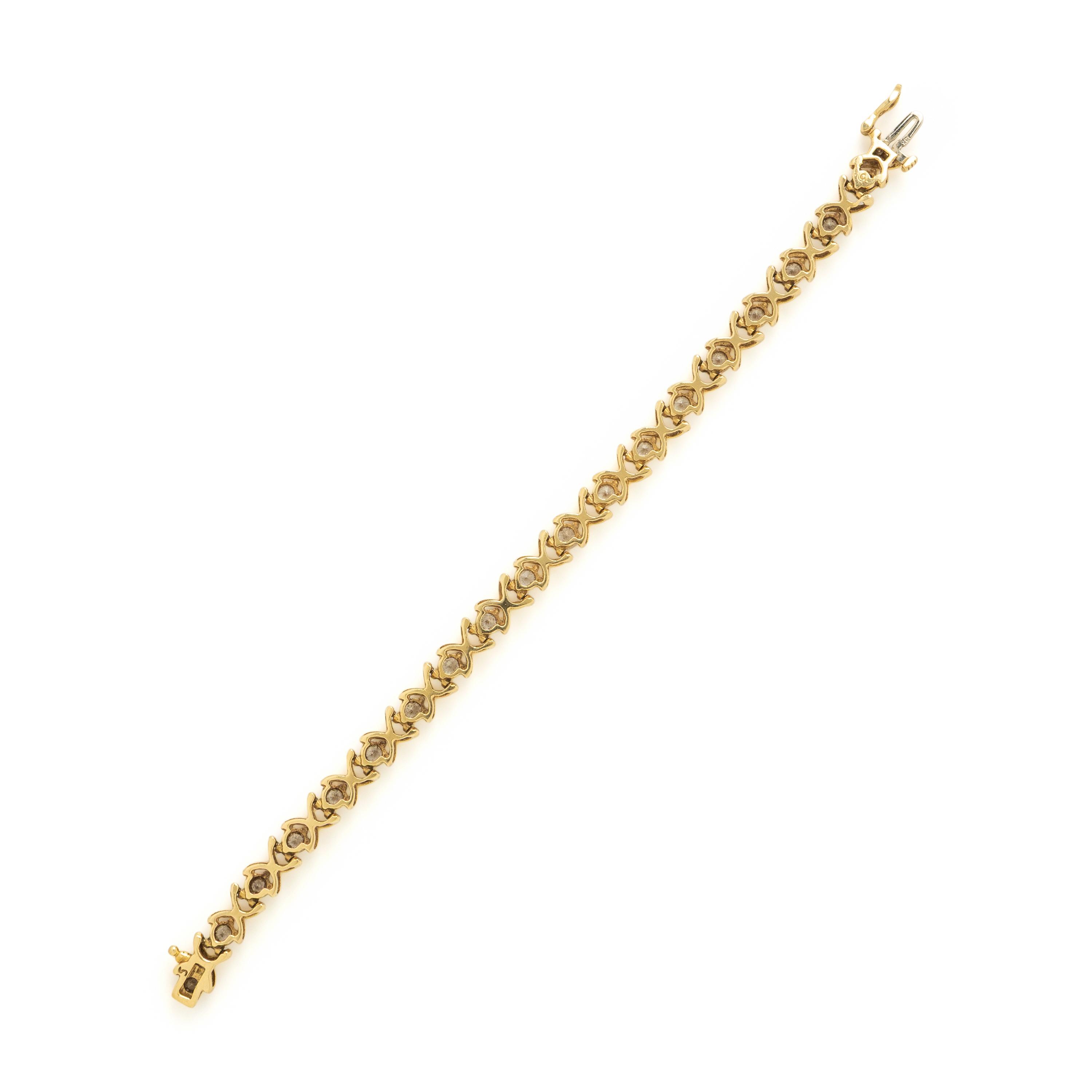 Diamond and Yellow Gold Bracelet