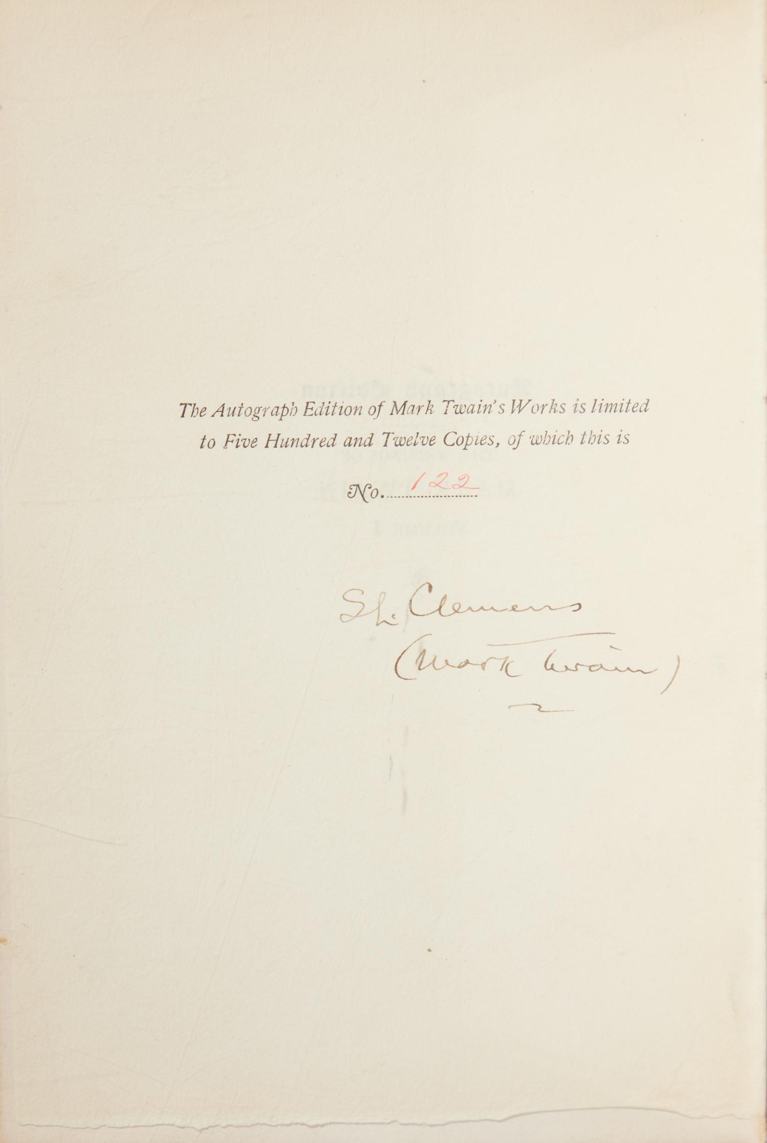 [Literature] Twain, Mark (Clemens, Samuel L.). The Writings of Mark Twain