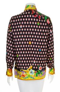 A Gianni Versace Silk Print Shirt, Size 40.