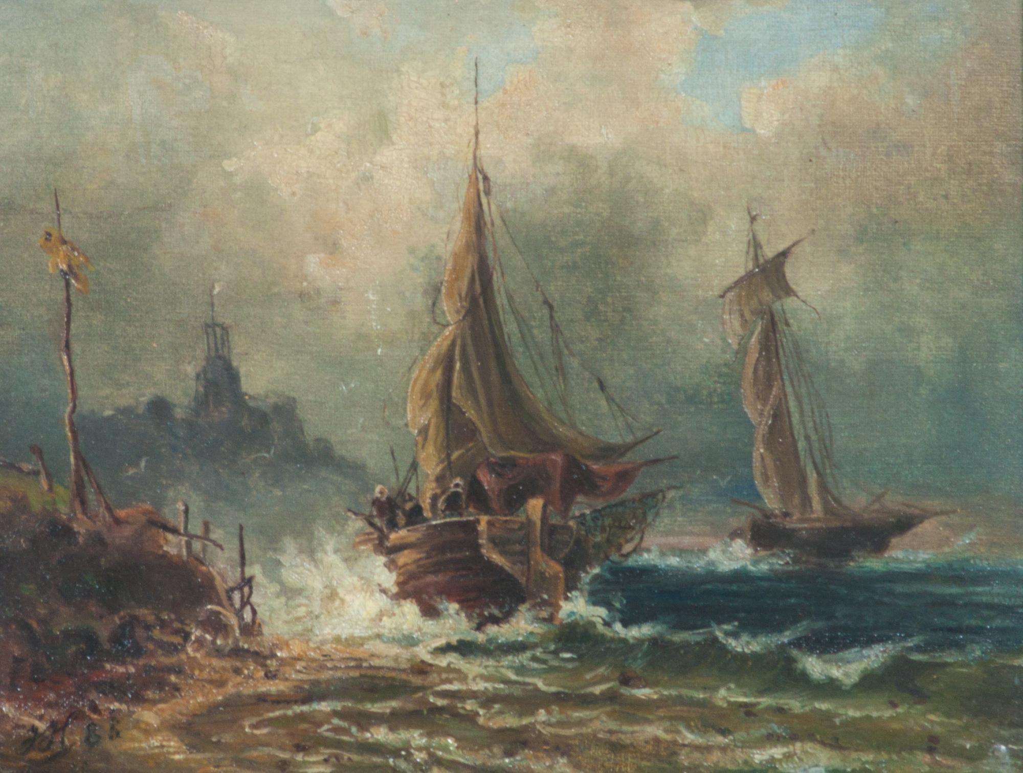 Artist Unknown, (19th century), Boats at Sea, 1888